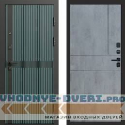 Входная дверь ГРАУНД Velutto Verde Бетон Горизонт бетон темный